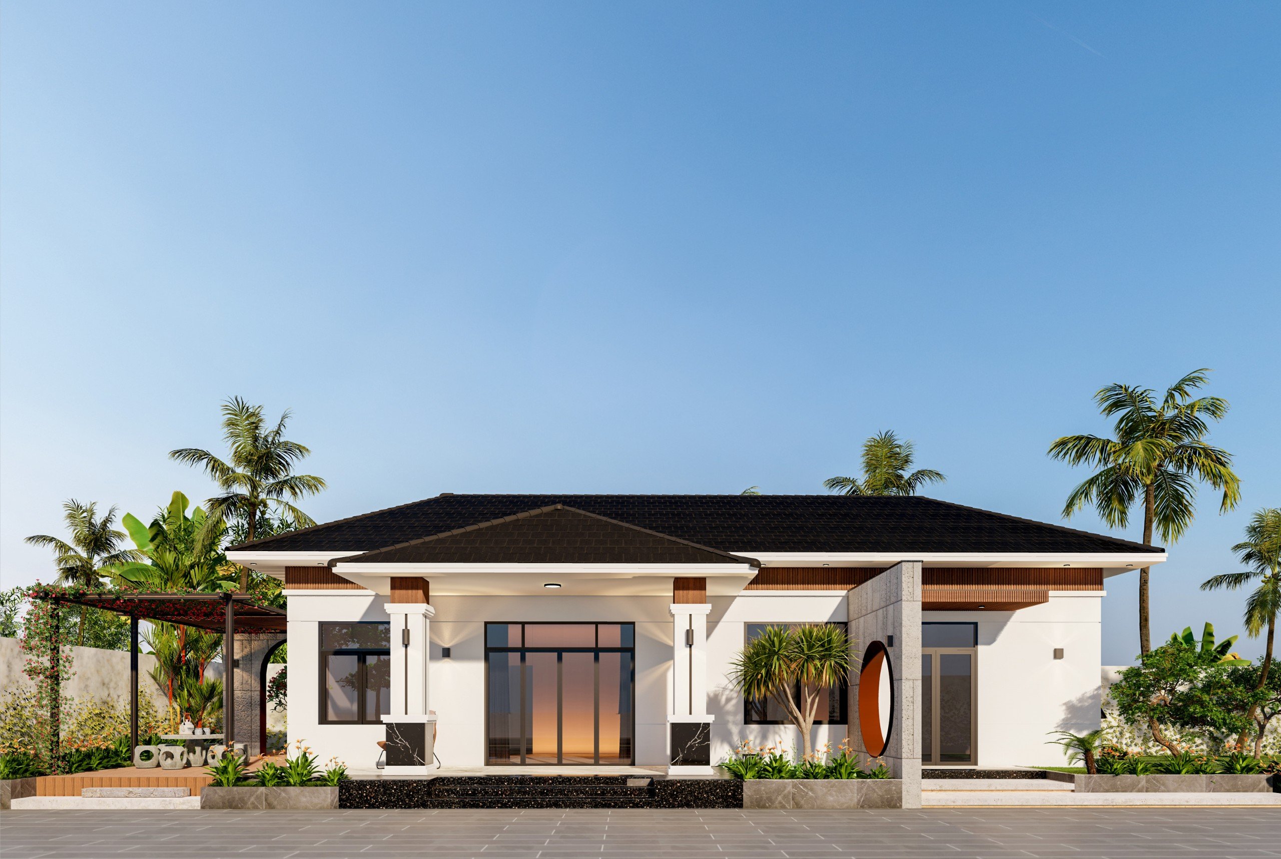 Biệt thự vườn nhà chú Thái dì Vân – Thiên đường xanh mát tại Quảng Trị